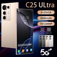 YK6-C25 ULtra 4G/5G Network Smartphone 6.8inch Full Screen Phone Memory 8GB+256GB Android 14.0 Batte