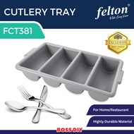 FELTON Plastic Cutlery Tray / Cutlery Holder / Cutlery Organiser / Cutlery Box (FCT381)
