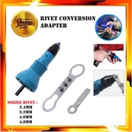Rivet Conversion Adapter Rivet Nut Guns Riveting Drill Adaptor Nut Tool Multifunction Nail Gun Rivet