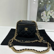 Chanel 香奈兒方糖小盒子 黑金 晶片 非常特別的鏈條