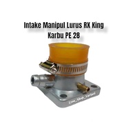 Intake Intek Manipul Manipol Miring &amp; Lurus Rx King Karbu PE 28 PWK 28