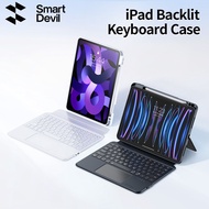 SmartDevil Backlit Keyboard Case with Trackpad For iPad Pro 11 inch (1st / 2nd / 3rd Gen) iPad Pro 12.9 inch（3rd / 4th / 5th Gen）iPad Air 5 Air 4 Air 3 iPad mini 6 iPad 10th / 9th / 8th / 7th Gen 10.9 / 10.2 / 10.5 / 8.3 inch Magnetic iPad Case