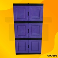 0024 Storage Cabinet 3 Tier / Plastic Cabinet / kitchen cabinet/Almari/Almari Baju/Almari Serbaguna 