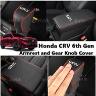 Honda CRV 6th Gen (2024-2025) Armrest and Gear Knob Leather Cover CRV Armrest Gear Cover Accessories