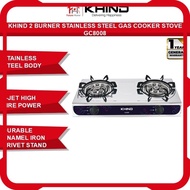 Khind 2 Burner Stainless Steel Gas Cooker Stove GC8008