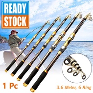 Bluefin Joran Pancing Portable Telescopic Carbon Fiber 7 Section Fishing Rod fTongkat Gagang Stik St