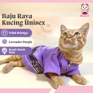 MaoH Baju Raya Kucing (Lavender Purple) Cat Clothes Melayu Sedondon Jantan Betina Comel