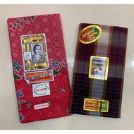 A Pair Pack Of 2 Pieces Men + Women!!! Real Cotton 1 Super Princess Sarong Fabric RATNA DEWI (Red) +