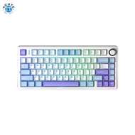 AULA F75  75% Gasket Wireless Mechanical Keyboard White Blue Purple