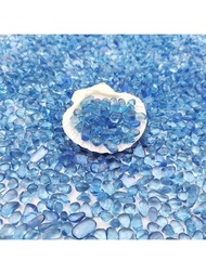 100克藍色玻璃沙玻璃珠微景觀魚缸底砂水族館造景