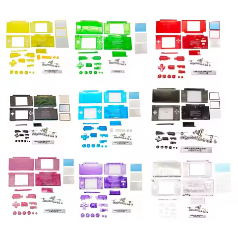 NDSL Replacement Shell Case Front Cover Battery Case Button Set for Nintendo DS Lite
