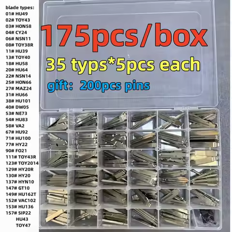 175pcs Car key Blank Remote KD Key Blade for KD900/KD-X2 KD VVDI JMD Remotes with Box HU66 HU49 TOY4