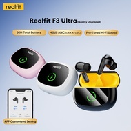 【New Arrival】Realfit F3 Ultra Flash Charge Bluetooth Earphone, -45dB Upgraded ANC,Better Deep Bass,5