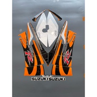 SATRIA R DUMBA 2001 2002 STICKER STRIPING BLACK ORANGEORANGE