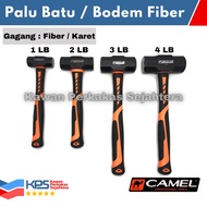 CAMEL Fiber Handle Stone Hammer 1 LB - 2 LB - 3 LB - 4 LB | Bodem Sledge Hammer Rubber Handle 1 2 3 