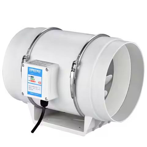 8 Inch 220V Home Inline Pipe Duct Fan Exhaust Ventilator Kitchen Toilet Extractor Diagonal Flow Air