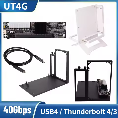 ADT eGPU Thunderbolt 4/3 TB3/TB4 To PCIe X16 PCI-E 4.0 X4 GPU Dock UT4G External Adapter USB 4 Brack