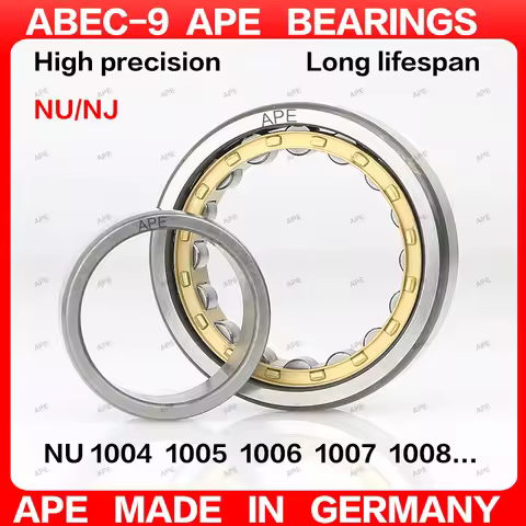 1pcs ABEC-9 APE Bearing NU1005 NU1006 NU1007 NU1008 NU1009 NU1010 NU1012 E M EM ECM C3 Cylindrical r