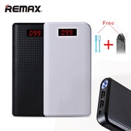 Remax 30000mah Powerbank Dual USB LED 18650 Portable 20000mah Power Bank External Battery Charger fo