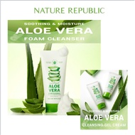 [Nature Republic] Soothing &amp; Moisture Aloe Vera Foam Cleanser/Cleansing Gel Cream 150ml