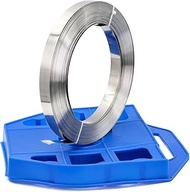 Steel Tape V2A 30 m, Metal Steel Cable Ties Extra Strong, Mounting Tape, Steel Tape Roll for Mountin