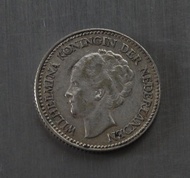koin 1/2 gulden queen Wilhelmina 1929, (m18)