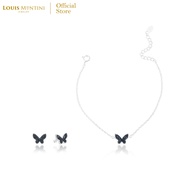[Giftset] Louis Montini (Jewelry) ชุดกิฟท์เซต Sterling Silver 925 ต่างหูเงินแท้ สร้อยข้อมือเงินแท้ ร
