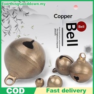 Ed Durable Copper Jingle Bells Loose Beads 6-25mm 5-50PCS Assorted Sizes for DIY Bag Charms Holiday 