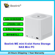 Beelink MINI PC ME MINI 6-Slot  Intel Twin Lake N200/N150 LPDDR5 4800Mhz WIFI/BT5.2 M.2 PCIE3.0 Dual