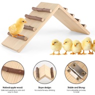 Chick Perch & Chick Toys for Coop,2 in 1 Chick Brooder Roost Trainer,Wooden Chick Training Stand for