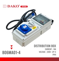 กล่องปลั๊กกระจายไฟ DAKO 16A 2P+E กันน้ำ IP44 B06MA01-4