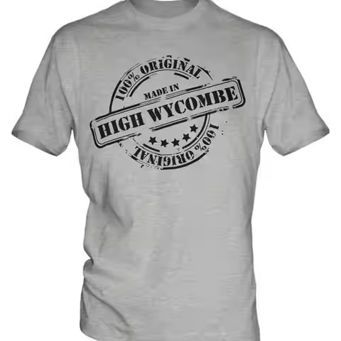 MADE IN HIGH WYCOMBE MENS T-SHIRT GIFT CHRISTMAS BIRTHDAY 18TH 30TH 40TH 50TH