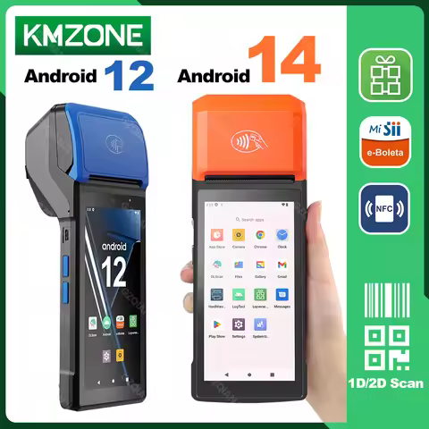 4G Network POS PDA Built-in 58mm Receipt Printer 1D 2D QR Scanner Reader Handheld Terminal NFC Andro