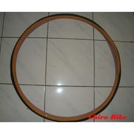 Classic vintage racing bike outer tire 27 x 1 1/4 swallow yellow trim