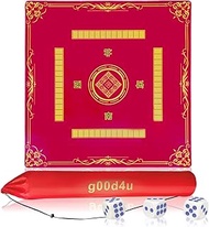 g00d4u Mahjong mat for Table, Anti Slip and Noise Reduction Table Cover with 3 Dice & Carrying Bag f
