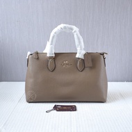 (Ready New) Georgia Leather Satchel Bag Dark Stone