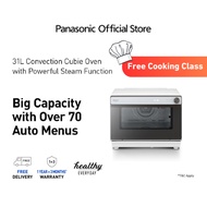 Panasonic 31L Steam Convection Cubie Oven NU-SC280WYPQ - Steam, Bake, Air Fry - Over 70 Auto Menu Pr