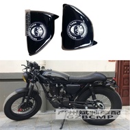 Motorcycle Vintage Side cover Black White for Honda CG125  CG110 CG125