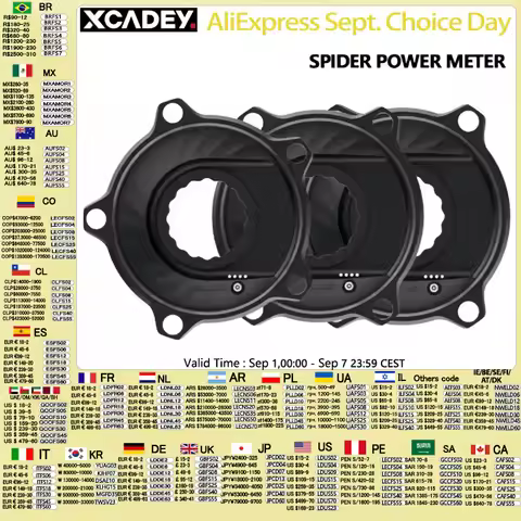 XCADEY XPOWER Spider Power Meter For Road Bicycle Bike MTB For SRAM ROTOR RaceFce Crank Chainring 10