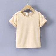 Young Boy Summer Simple Casual Round Neck Short Sleeve All-Match เสื้อยืด