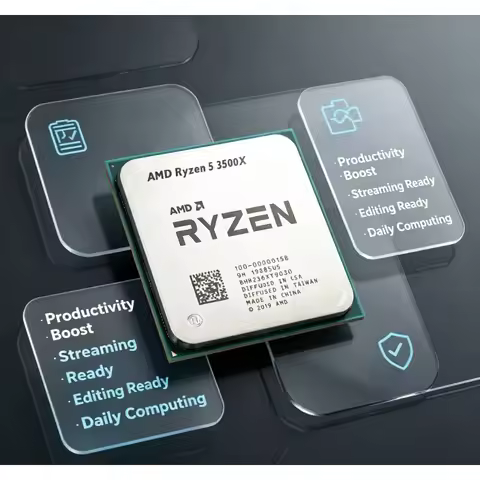 AM4 Interface Central Processing Chip Ryzen 5 3500X 3.6GHz 6C6T For Independent Graphics PC Build