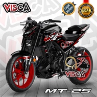 Stiker Decal Yamaha MT 25 NEW Dekal Mt 25 Striping Mt 25 Variasi Decal Mt 25 NEW Full Body HITECH