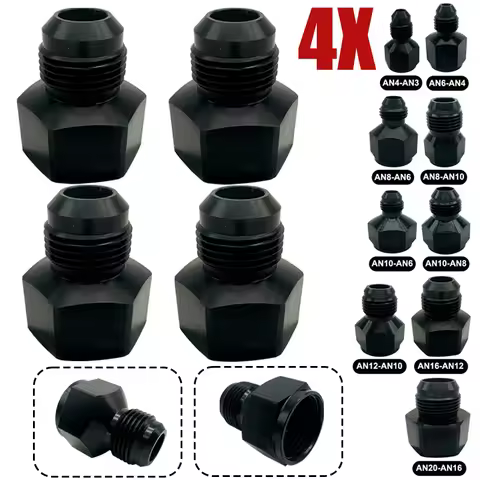 4XAluminum Reducer Expander Fitting Adapter Female To Male AN3 AN4 AN6 AN8 AN10 AN12 AN16 AN20 Oil C