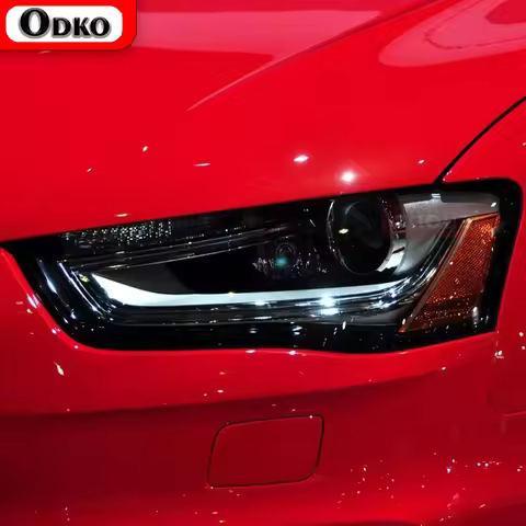 2 Pcs For Audi A4 B8 B9 8K 8W S4 RS4 Car Headlight Tint Black Protective Film Protection Transparent