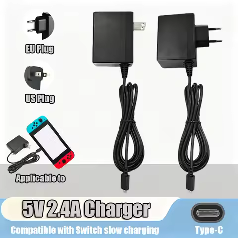 12W 5V 2.4A Type-C Replacement Charger For Switch OLED Lite NS NX Game Console USB-C Power Supply AC