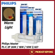 Philips Master PLC-2P Tube Bulb [26W/18W/10W] Warm White (827) /Cool DayLight (865)