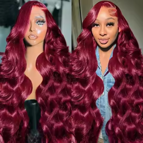 99J Body Wave Wigs 18-46 Inch Bungurdy Colored 13x6 HD Transparent Lace Frontal Wig Remy Human Hair 
