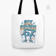 Kids Meme 67 Six Seven 6 7 Italian Brainrot Canvas Tote Bag