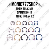 Rossi earrings, Rossi piercing earrings, stainless steel piercing barbell earrings, Barbell earrings