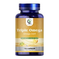 VitaLift Triple Omega 3 6 9 Supplements, Flaxseed, Safflower & Olive Oils, Fish Free Omega 3 Fatty A